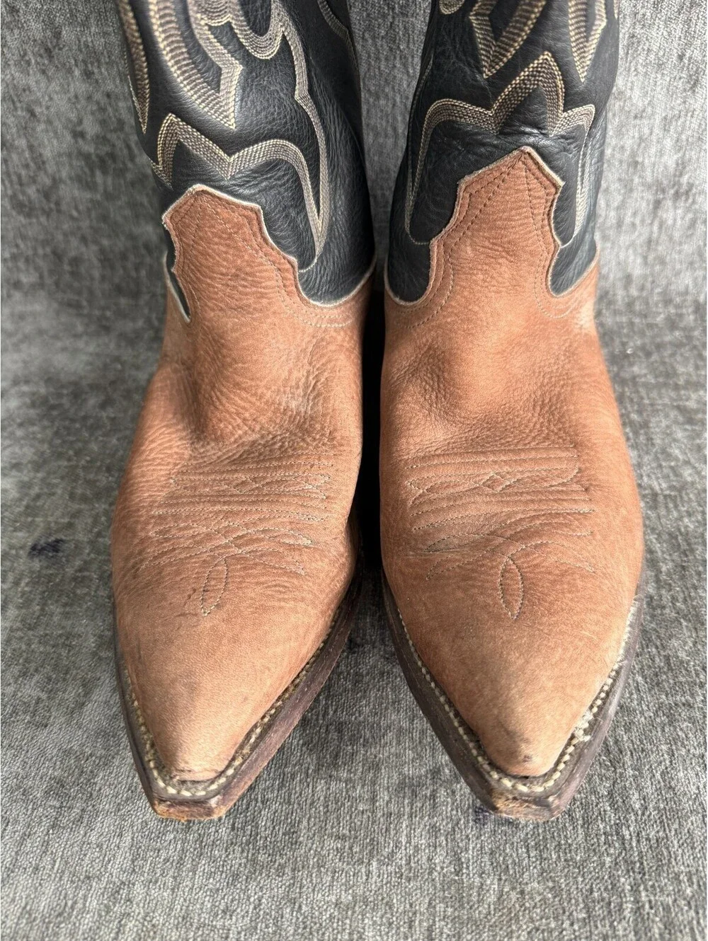 Nocona Mens Vintage Western Cowboy Boots Size 10 D Brown Leather USA 4057